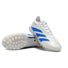 Chuteira Infantil Society Adidas Predator 30 Elite TF Branca e Azul - VENI Futebol