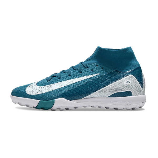 Chuteira Society TF Nike Zoom Mercurial Superfly 10 Elite Azul-Aqua Infantil