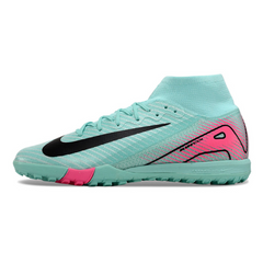 Chuteira Infantil Society Nike Zoom Mercurial Superfly 10 Elite TF Azul Claro e Rosa