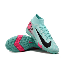 Botas de fútbol Nike Zoom Mercurial Superfly 10 Elite TF para niños en azul claro y rosa