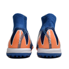 Chuteira Infantil Society Nike Zoom Mercurial Superfly 10 Elite TF Azul e Laranja