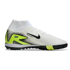 Chuteira Infantil Society Nike Zoom Mercurial Superfly 10 Elite TF Branco, Verde e Preto