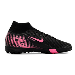 Botas de fútbol Nike Zoom Mercurial Superfly 10 Elite TF para niños en negro y rosa