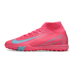 Chuteira Infantil Society Nike Zoom Mercurial Superfly 10 Elite TF Rosa e Azul