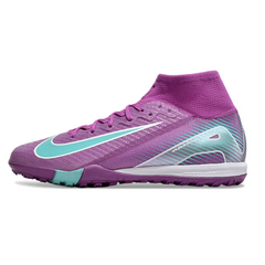 Chuteira Infantil Society Nike Zoom Mercurial Superfly 10 Elite TF Roxo e Azul