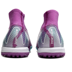 Chuteira Infantil Society Nike Zoom Mercurial Superfly 10 Elite TF Roxo e Azul