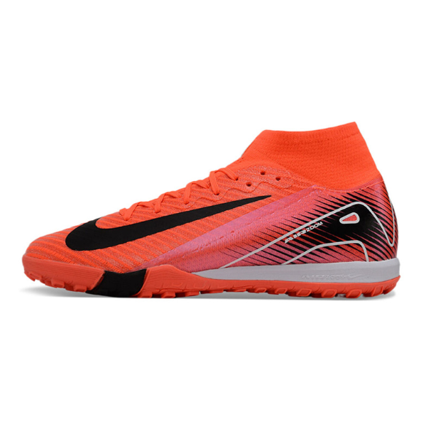 Chuteira Society TF Nike Zoom Mercurial Superfly 10 Elite Vermelha e Preta Infantil