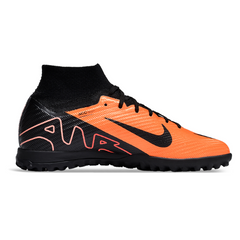 Chuteira Infantil Society Nike Zoom Mercurial Superfly 9 Elite TF Laranja e Preta - VENI Futebol