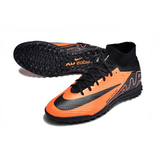 Chuteira Infantil Society Nike Zoom Mercurial Superfly 9 Elite TF Laranja e Preta - VENI Futebol