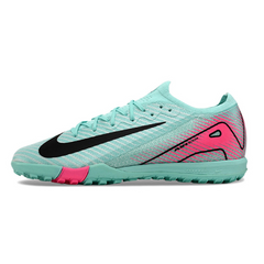 Chuteira Infantil Society Nike Zoom Mercurial Vapor 16 Elite TF Azul Claro e Rosa