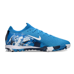 Chuteira Infantil Society Nike Zoom Mercurial Vapor 16 Elite TF Azul e Branca