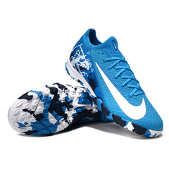 Chuteira Infantil Society Nike Zoom Mercurial Vapor 16 Elite TF Azul e Branca
