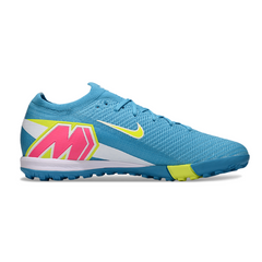 Chuteira Infantil Society Nike Zoom Mercurial Vapor 16 Elite TF Azul e Verde Claro