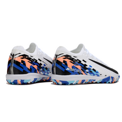 Chuteira Infantil Society Nike Zoom Mercurial Vapor 16 Elite TF Branca e Azul