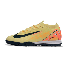 Chuteira Infantil Society Nike Zoom Mercurial Vapor 16 Elite TF Mbappe Amarela Pack