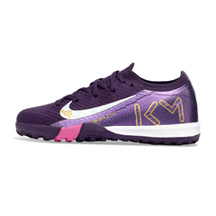 Chuteira Infantil Society Nike Zoom Mercurial Vapor 16 Elite TF Mbappe Roxa Pack