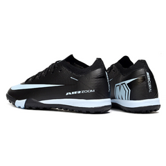 Chuteira Infantil Society Nike Zoom Mercurial Vapor 16 Elite TF Preta e Azul Claro