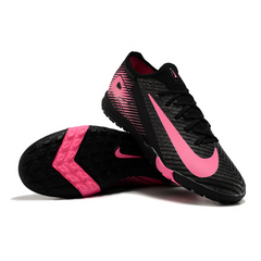 Nike Zoom Mercurial Vapor 16 Elite TF Black and Pink Kids' Soccer Cleats