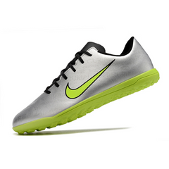 Chuteira Infantil Society Nike Vapor 15 Club TF Cinza e Verde - VENI Futebol