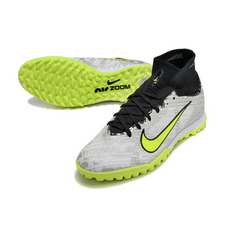 Chuteira Infantil Society Nike Zoom Mercurial Superfly 9 Elite TF Cinza e Verde - VENI Futebol