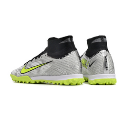 Chuteira Infantil Society Nike Zoom Mercurial Superfly 9 Elite TF Cinza e Verde - VENI Futebol