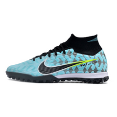 Chuteira Infantil Society Nike Zoom Mercurial Superfly 9 Elite TF Azul Claro e Preta - VENI Futebol