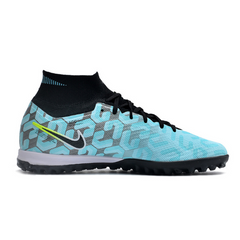 Chuteira Infantil Society Nike Zoom Mercurial Superfly 9 Elite TF Azul Claro e Preta - VENI Futebol