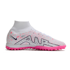 Chuteira Infantil Society Nike Zoom Mercurial Superfly 9 Elite TF Branca e Rosa - VENI Futebol