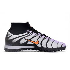 Chuteira Infantil Society Nike Zoom Mercurial Superfly 9 Elite TF Cinza e Preta - VENI Futebol