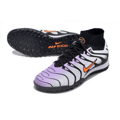 Chuteira Infantil Society Nike Zoom Mercurial Superfly 9 Elite TF Cinza e Preta - VENI Futebol