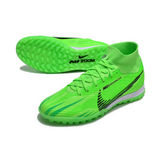 Chuteira Infantil Society Nike Zoom Mercurial Superfly 9 Elite TF Verde e Preta - VENI Futebol