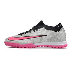 Chuteira Infantil Society Nike Zoom Mercurial Vapor 15 Elite TF Cinza e Rosa - VENI Futebol