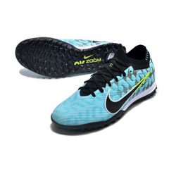 Chuteira Infantil Society Nike Zoom Mercurial Vapor 15 Elite TF Azul Claro e Preta - VENI Futebol