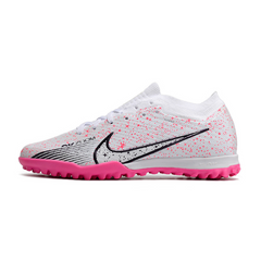 Chuteira Infantil Society Nike Zoom Mercurial Vapor 15 Elite TF Branca e Rosa - VENI Futebol