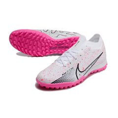 Chuteira Infantil Society Nike Zoom Mercurial Vapor 15 Elite TF Branca e Rosa - VENI Futebol