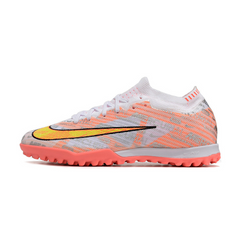 Chuteira Infantil Society Nike Zoom Mercurial Vapor 15 Elite TF Prata e Laranja