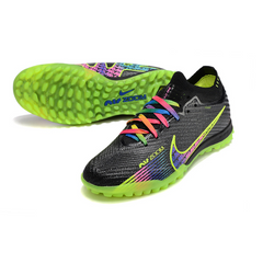 Chuteira Infantil Society Nike Zoom Mercurial Vapor 15 Elite TF Preta e Colorida - VENI Futebol