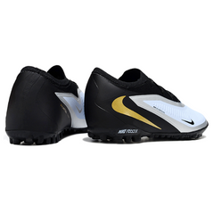 Chuteira Infantil Society Nike Phantom 6 Pro TF Preta e Azul Claro