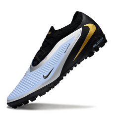 Chuteira Infantil Society Nike Phantom 6 Pro TF Preta e Azul Claro