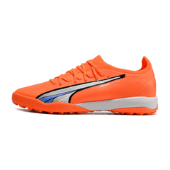 Chuteira Society Puma Ultra Ultimate TF Laranja e Branca - VN Esportes