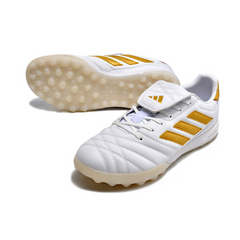 Chuteira Society Adidas Copa Gloro TF Branca e Dourada - VENI Futebol