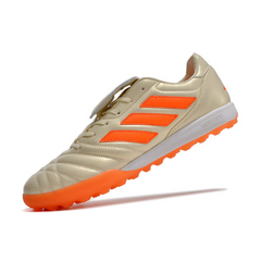 Chuteira Society Adidas Copa Gloro TF Branca e Laranja - VENI Futebol