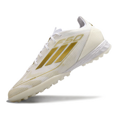 Adidas F50 Elite TF White and Gold Society Football Boots