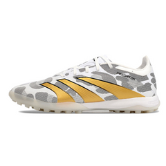 Chuteira Society Adidas Predator 30 Elite TF Branca, Cinza e Amarela