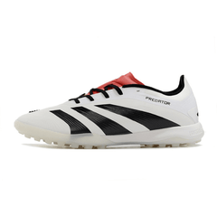 Chuteira Infantil Society Adidas Predator 30 Elite TF Branca, Preta e Vermelha