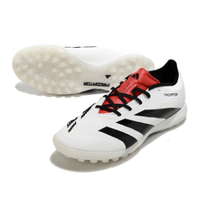 Chuteira Infantil Society Adidas Predator 30 Elite TF Branca, Preta e Vermelha - VENI Futebol