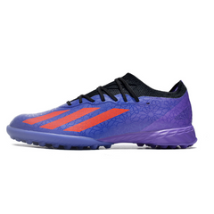 Chuteira Society Adidas X Crazyfast.1 TF Roxa e Laranja - VENI Futebol