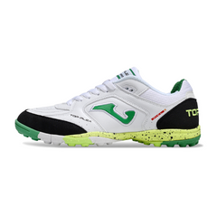 Chuteira Society Joma Top Flex TF Branca, Preta e Verde