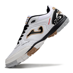 Chuteira Society Joma Top Flex TF Branca e Preta