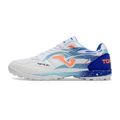 Chuteira Society Joma Top Flex TF Branca e Azul